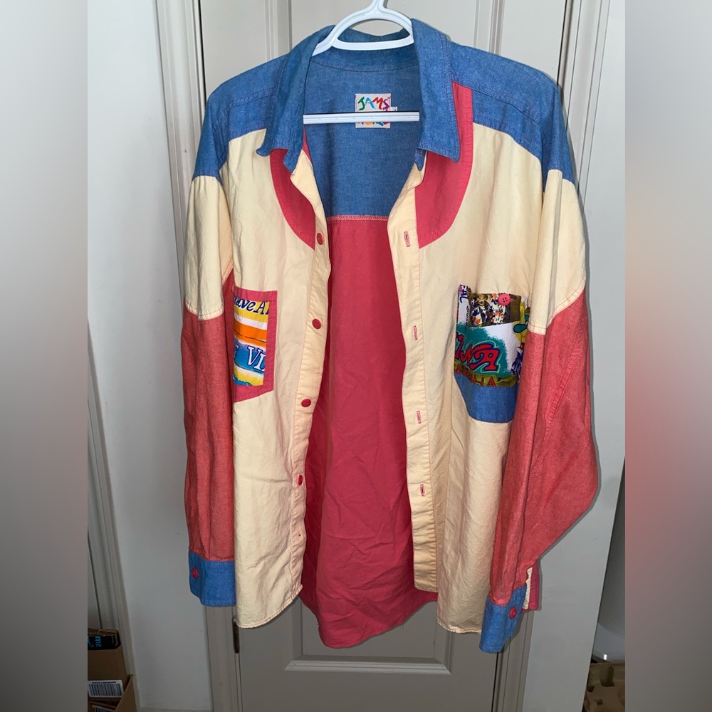 Ultra RARE 1990'S JAMS WORLD XL Long Sleeve Shirt